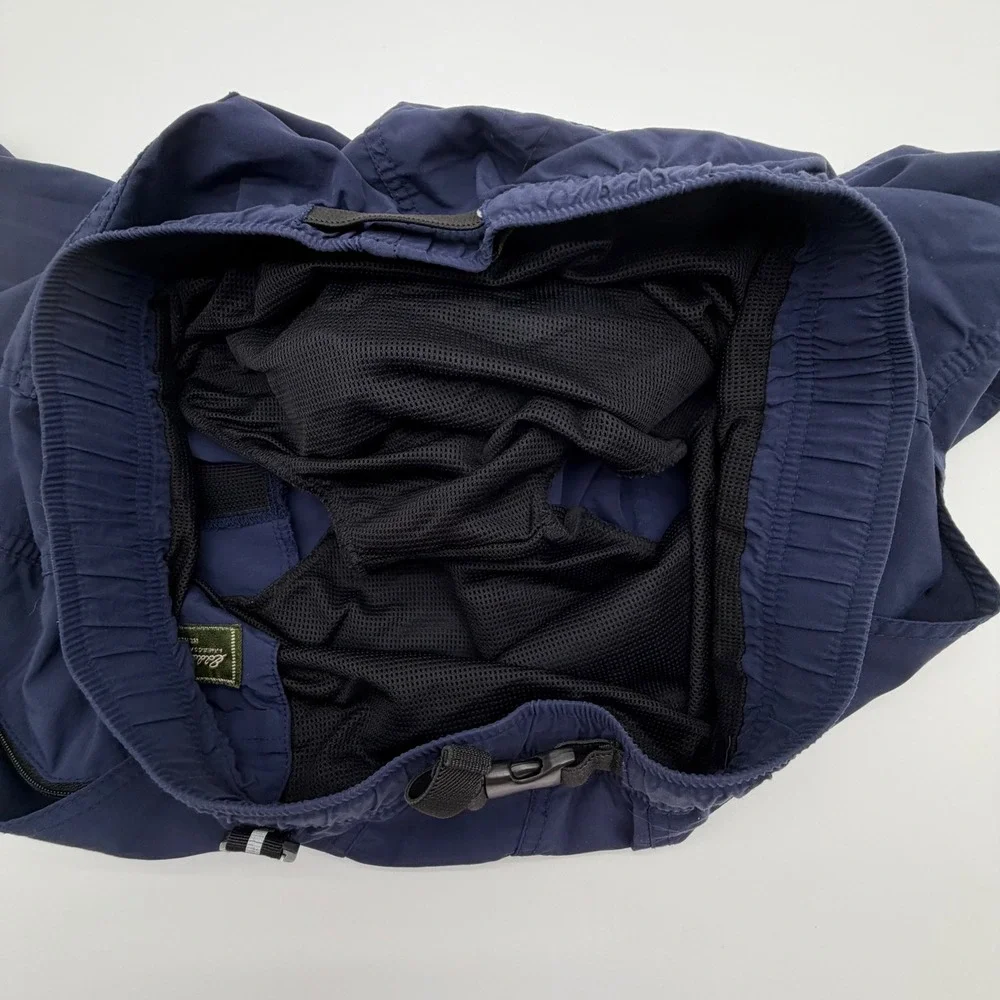 Eddie Bauer Mens Navy Blue Nylon Hiking Swim Shorts‎ Cargo Belt Size Large
